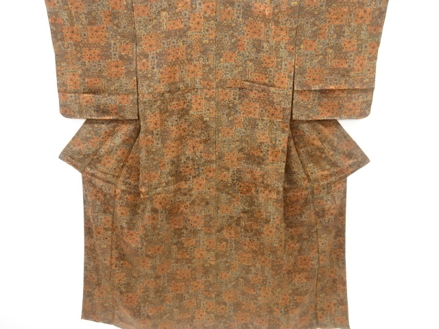 未使用品　花更紗模様小紋着物